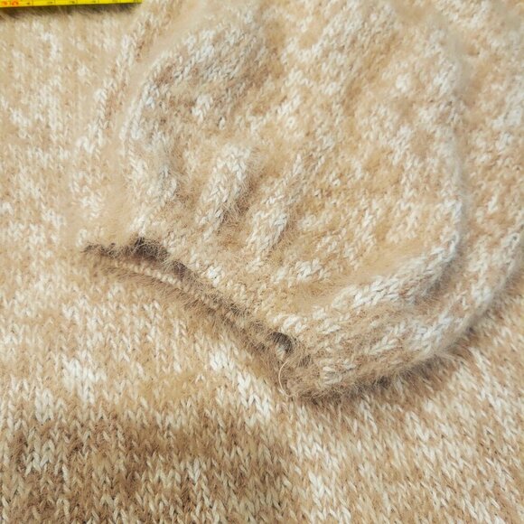 AVA & VIV Women's Chenille Mohair V-Neck Cream/Blush - Size 1X - Picture 9 of 12